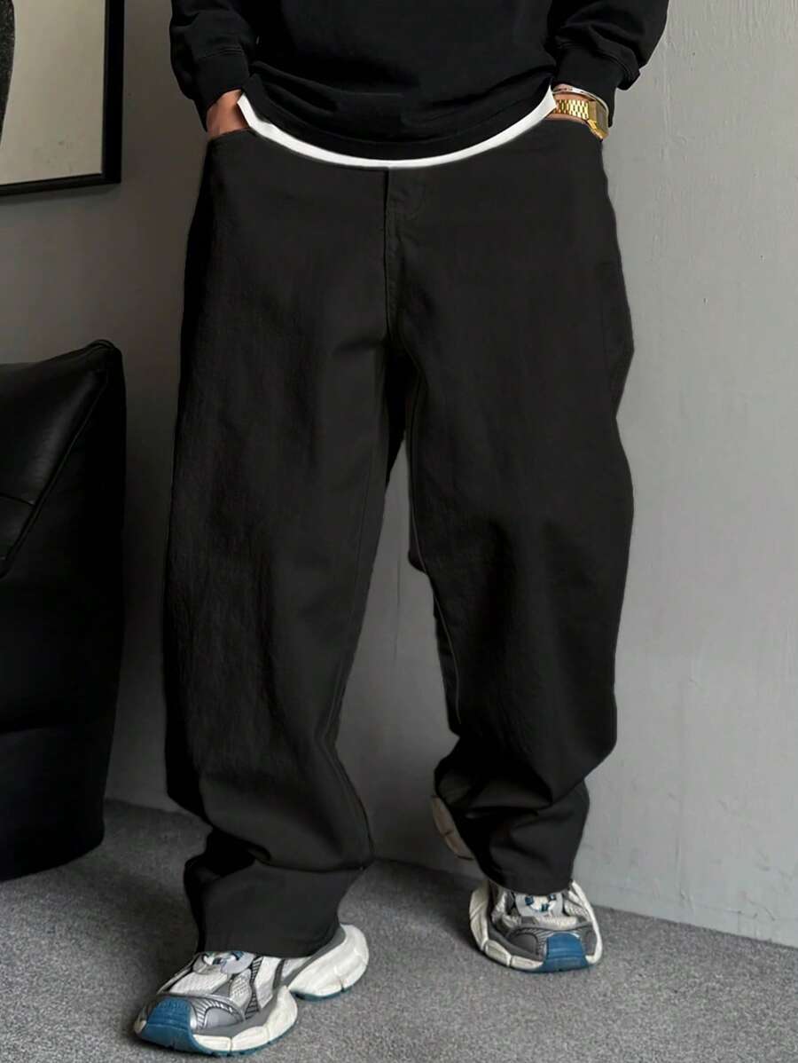 Pantalon ample décontracté à jambes larges - Jean ample pour homme