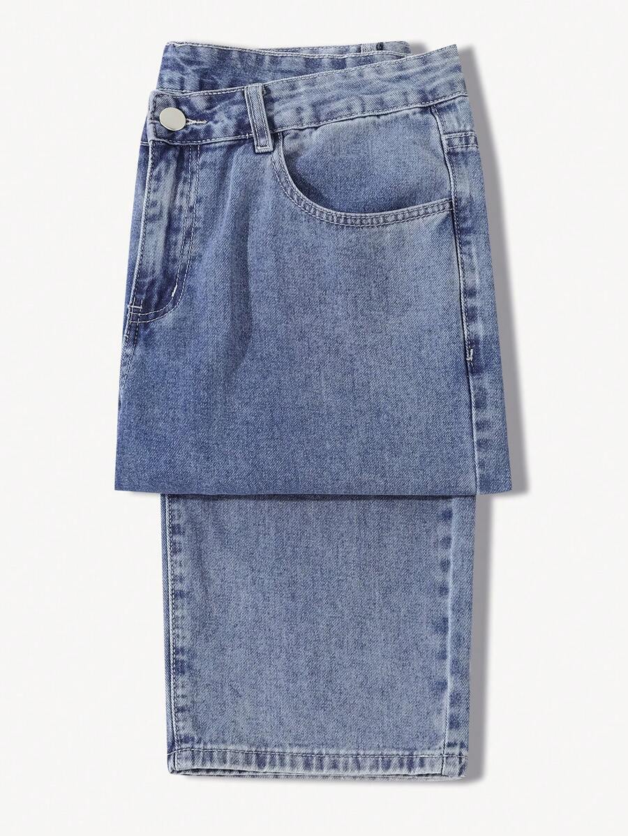 Pantalon ample droit pour homme – Denim décontracté à jambe large