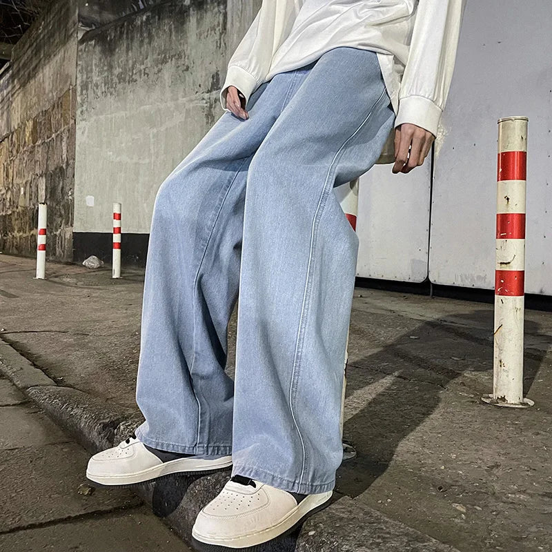 Pantalon ample droit pour homme — Denim décontracté coupe ample