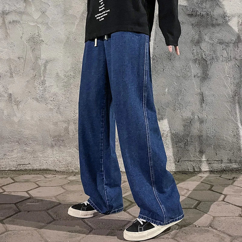 Pantalon ample droit pour homme — Denim décontracté coupe ample