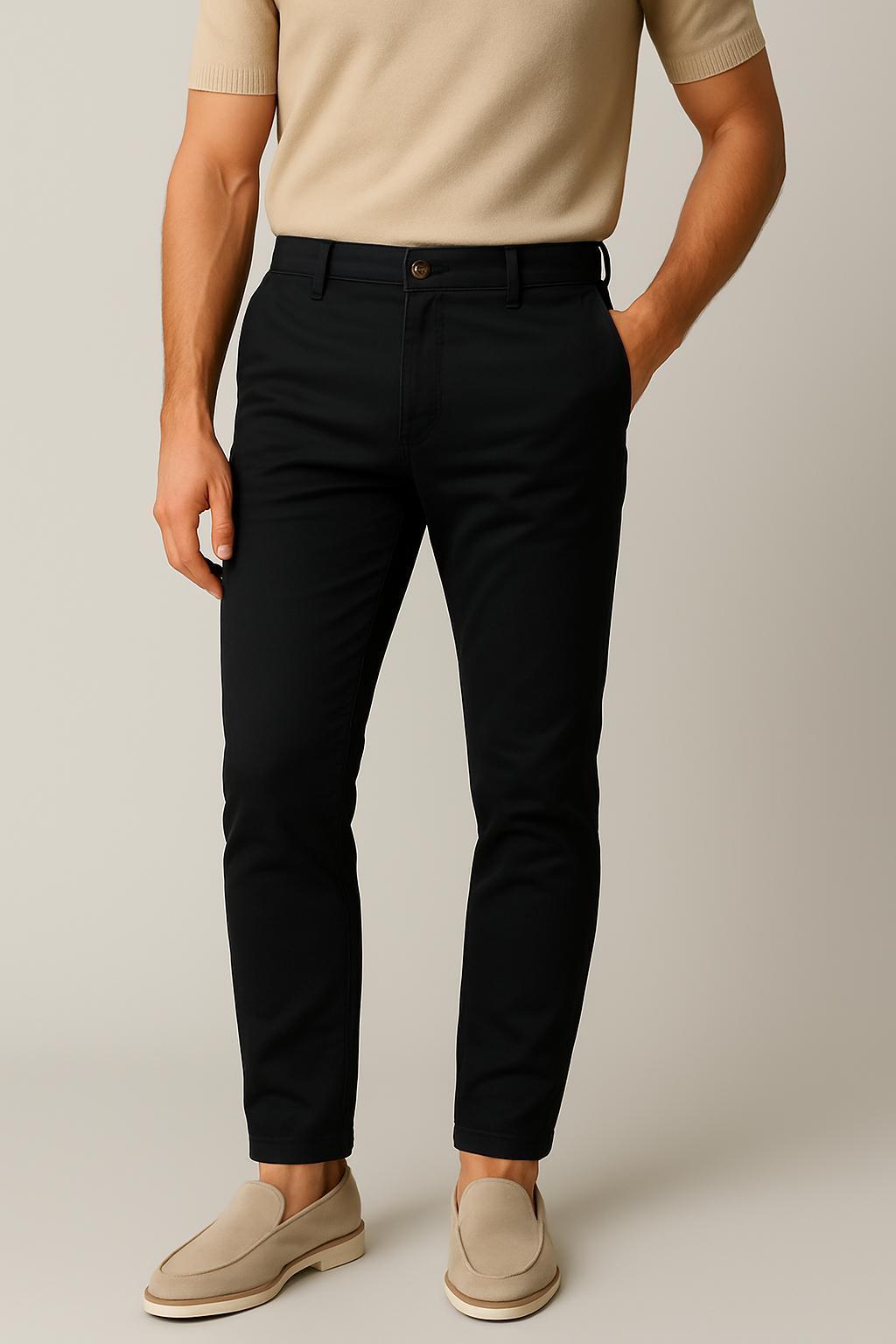 Pantalon chino slim stretch – Mélange de coton sur mesure pour homme
