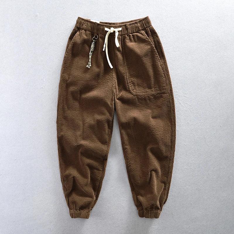 Pantalon de jogging en coton avec cordon de serrage – Coupe décontractée pour homme