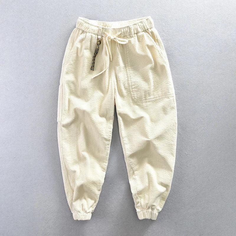 Pantalon de jogging en coton avec cordon de serrage – Coupe décontractée pour homme
