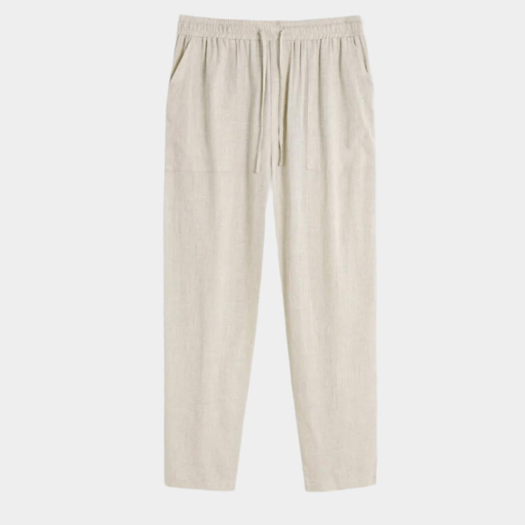 Pantalon en lin coupe décontractée – Pantalon d'été léger pour homme