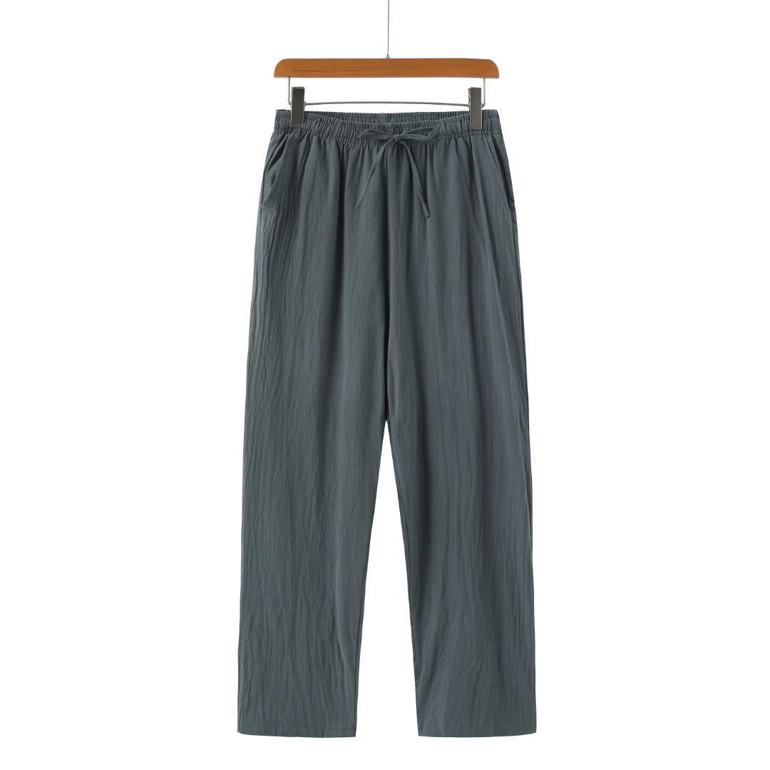 Pantalon en lin pour homme – Coupe décontractée légère été