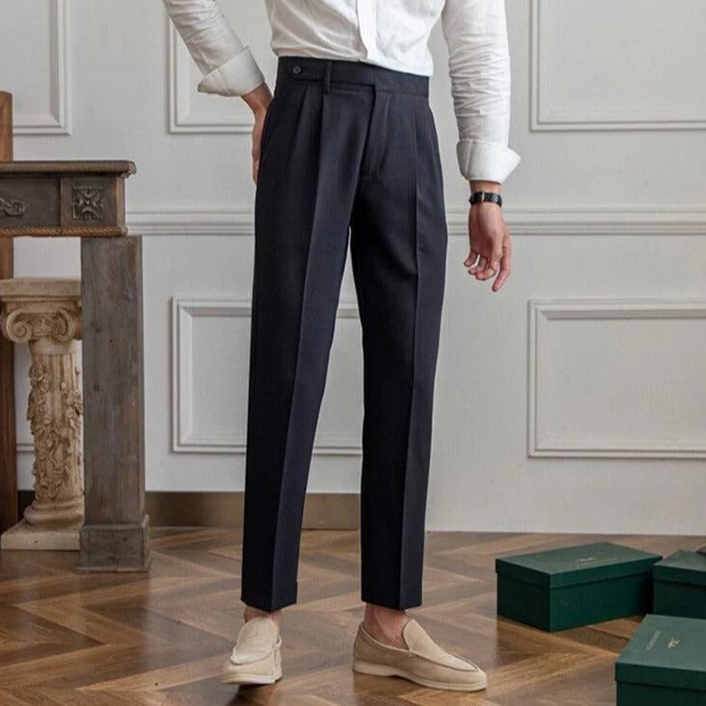 Pantalon habillé plissé – Élégance Old Money pour hommes