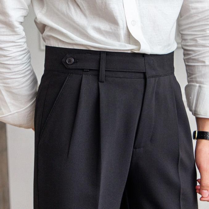 Pantalon habillé plissé – Élégance Old Money pour hommes