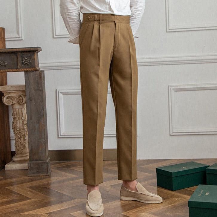Pantalon habillé plissé – Élégance Old Money pour hommes