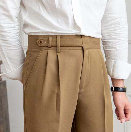 Pantalon habillé plissé – Élégance Old Money pour hommes