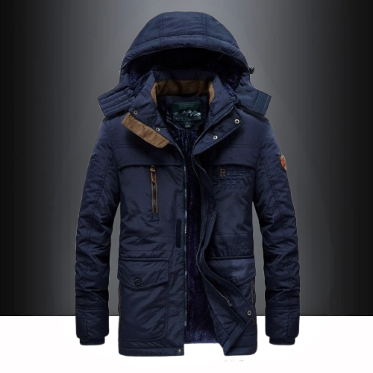 Parka Hiver Homme Chaude et Résistante à l'Eau avec Capuche Ajustable – Parka Longue pour Hommes avec Multiples Poches - 3