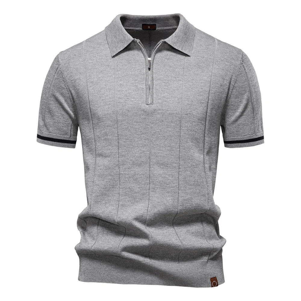 Polo Moderne à Fermeture Éclair pour Homme – Élégant et Ajusté