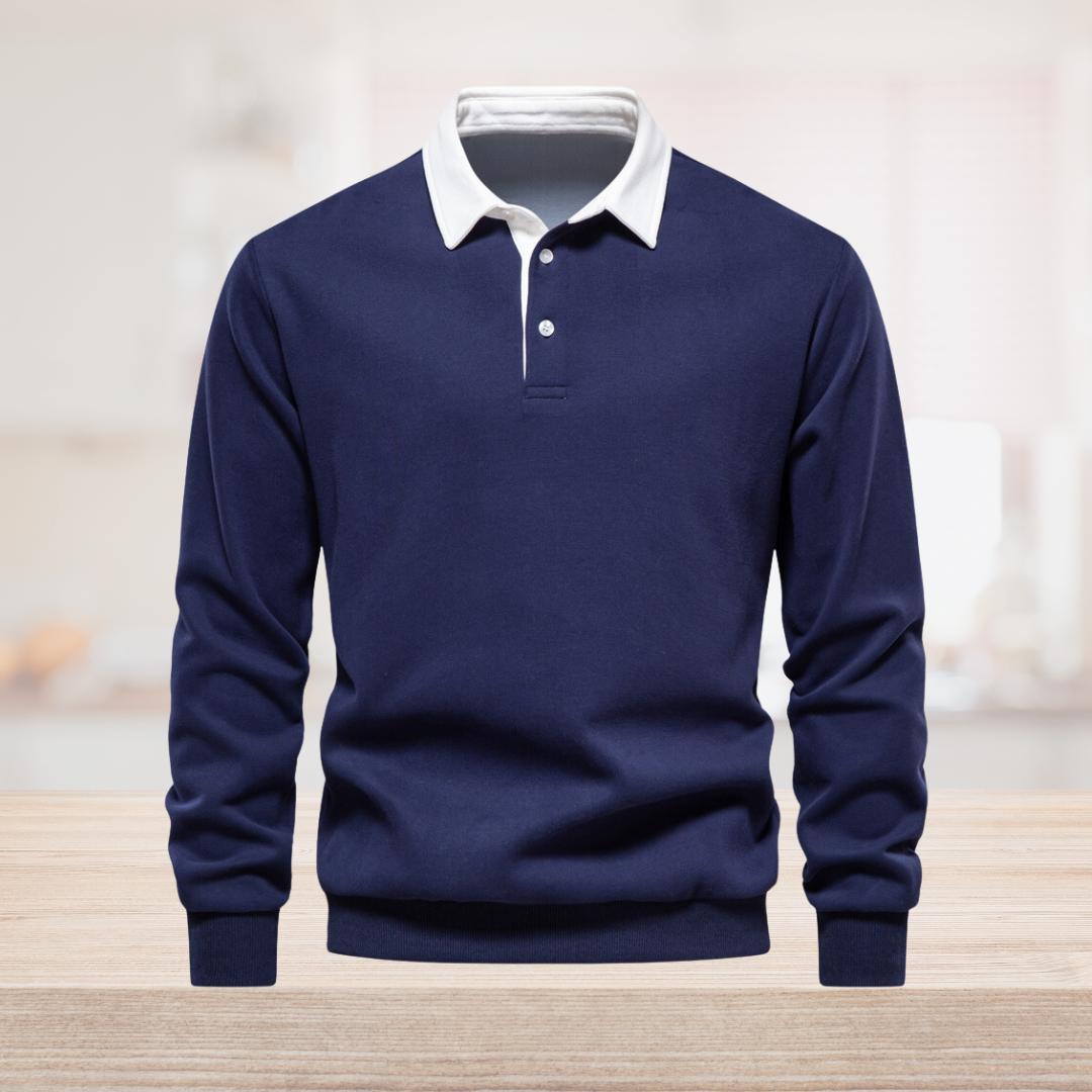 Polo Pull-over – Élégant Pull à Col Classique pour Homme