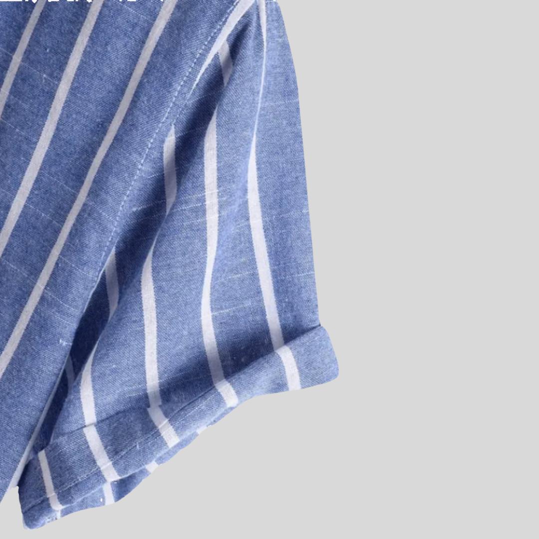 Polo à Rayures en Coton Bio – Style Durable et Élégant pour Homme