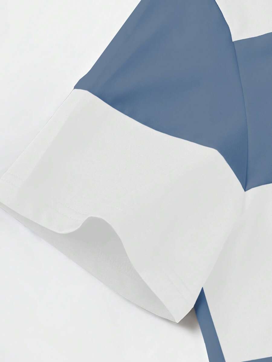 Polo décontracté à manches courtes et imprimé rayé pour homme