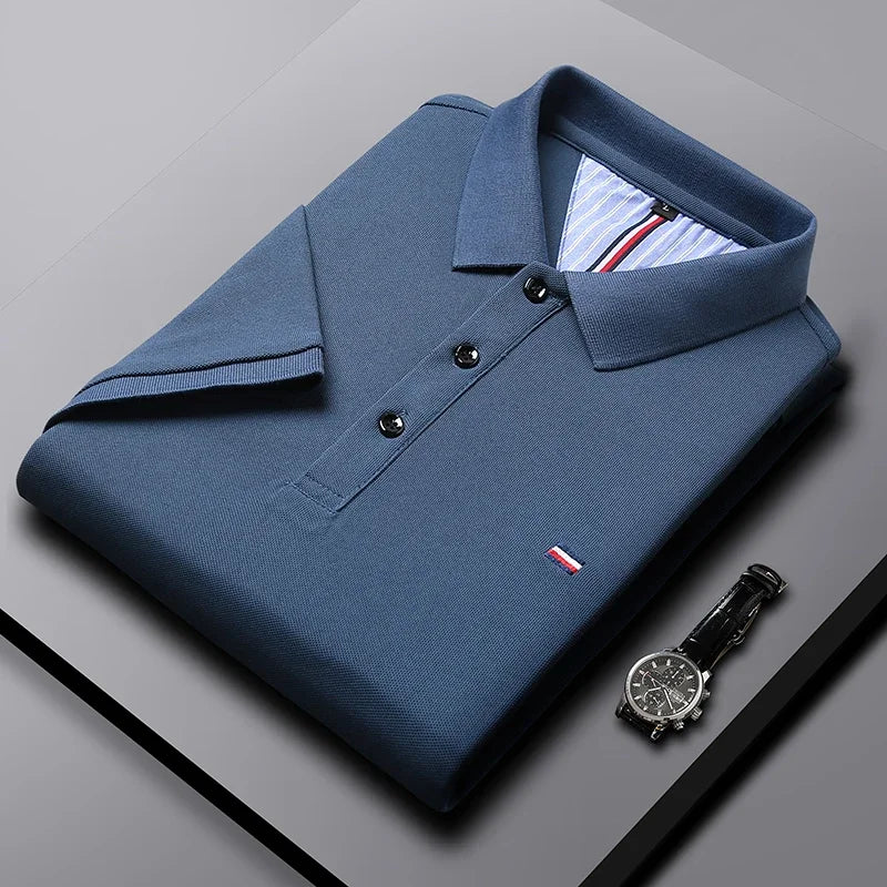 Polo décontracté avec logo brodé – Coupe décontractée pour homme