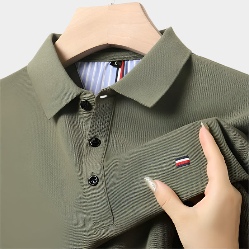 Polo décontracté avec logo brodé – Coupe décontractée pour homme