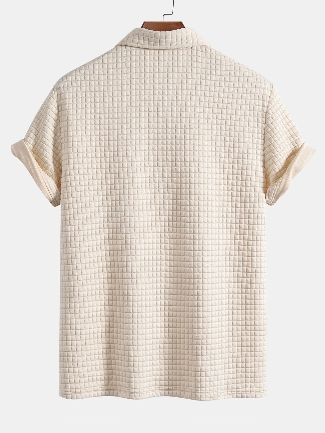 Polo en maille gaufrée avec poches – Tenue décontractée pour homme