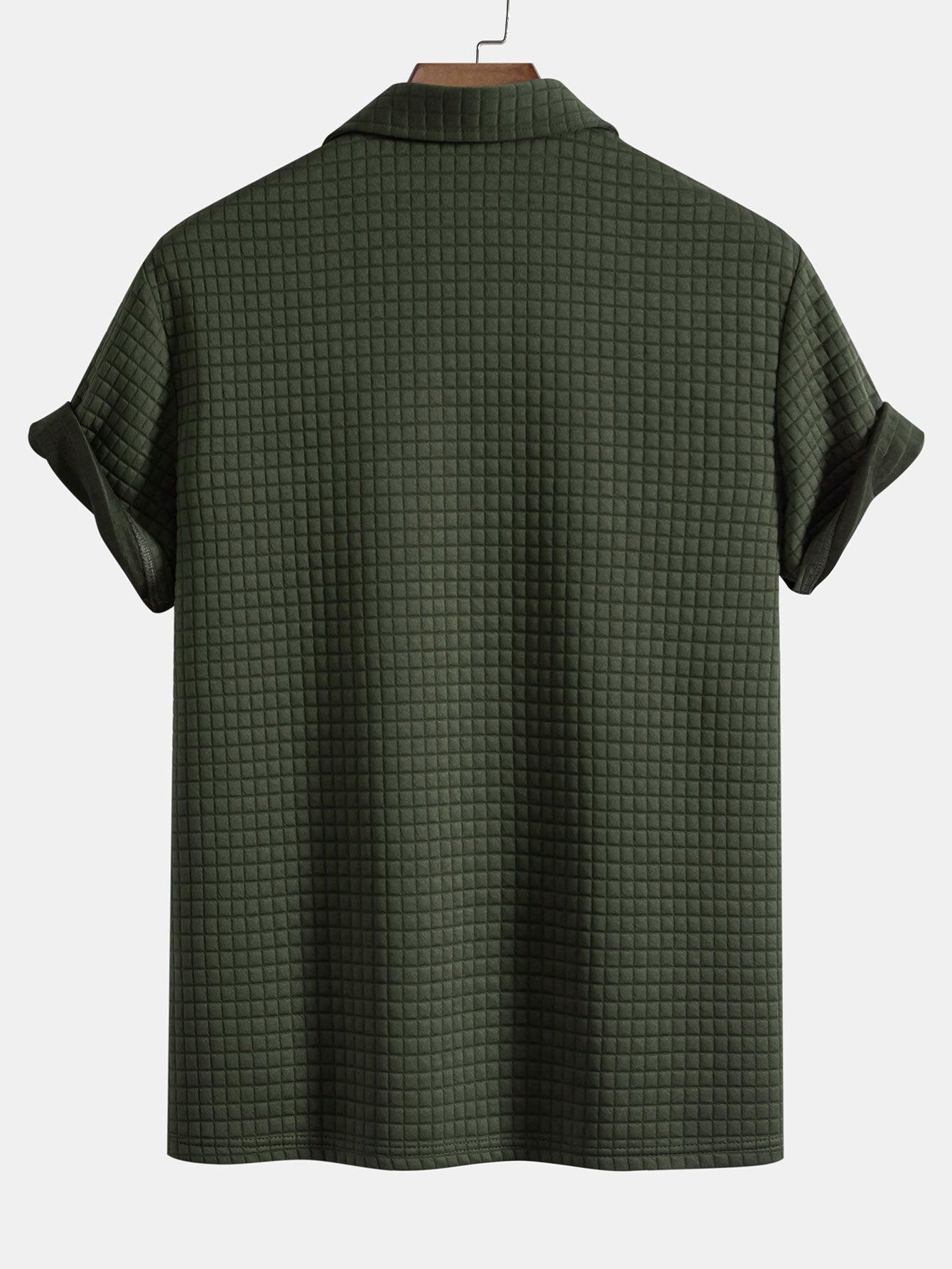 Polo en maille gaufrée avec poches – Tenue décontractée pour homme