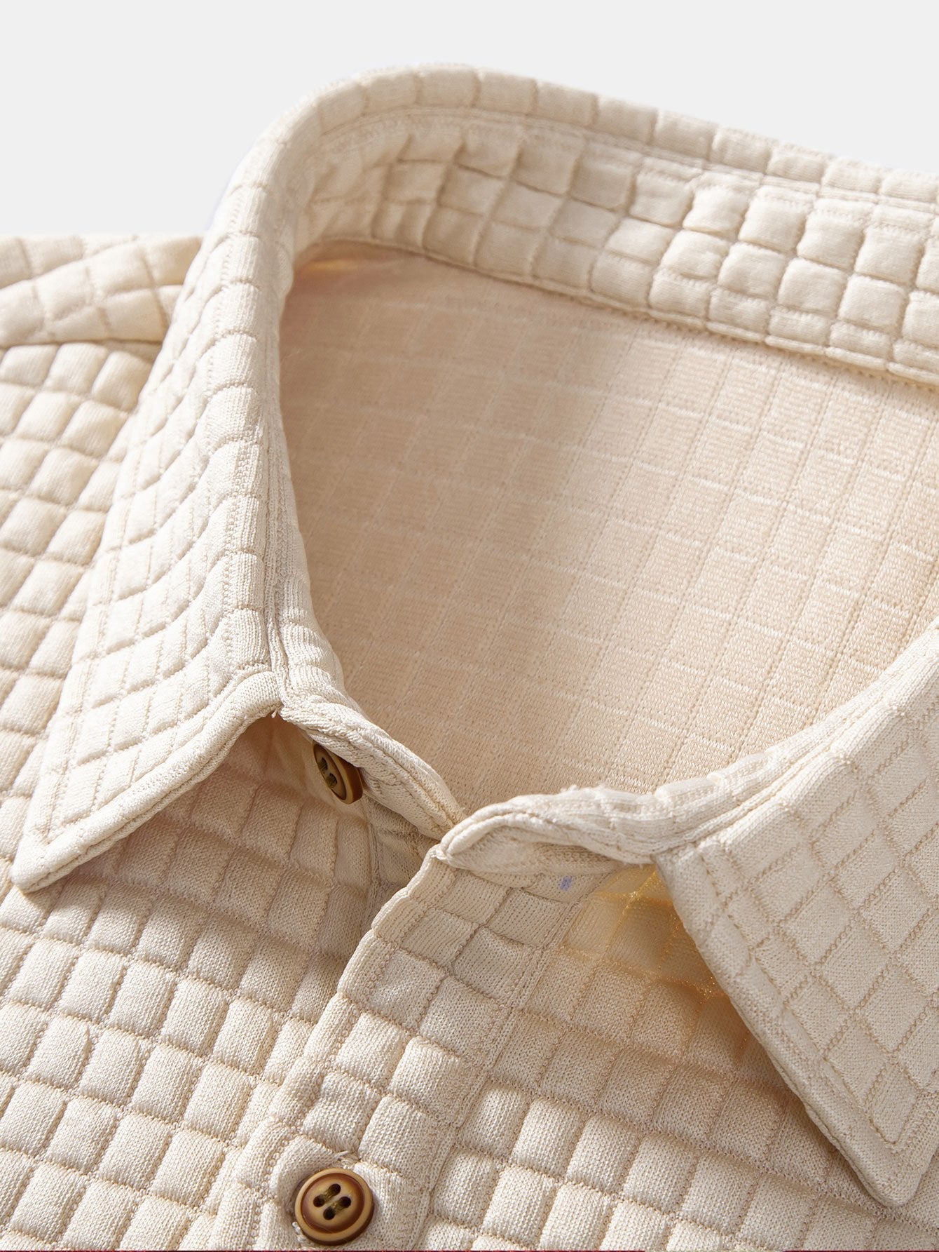 Polo en maille gaufrée avec poches – Tenue décontractée pour homme