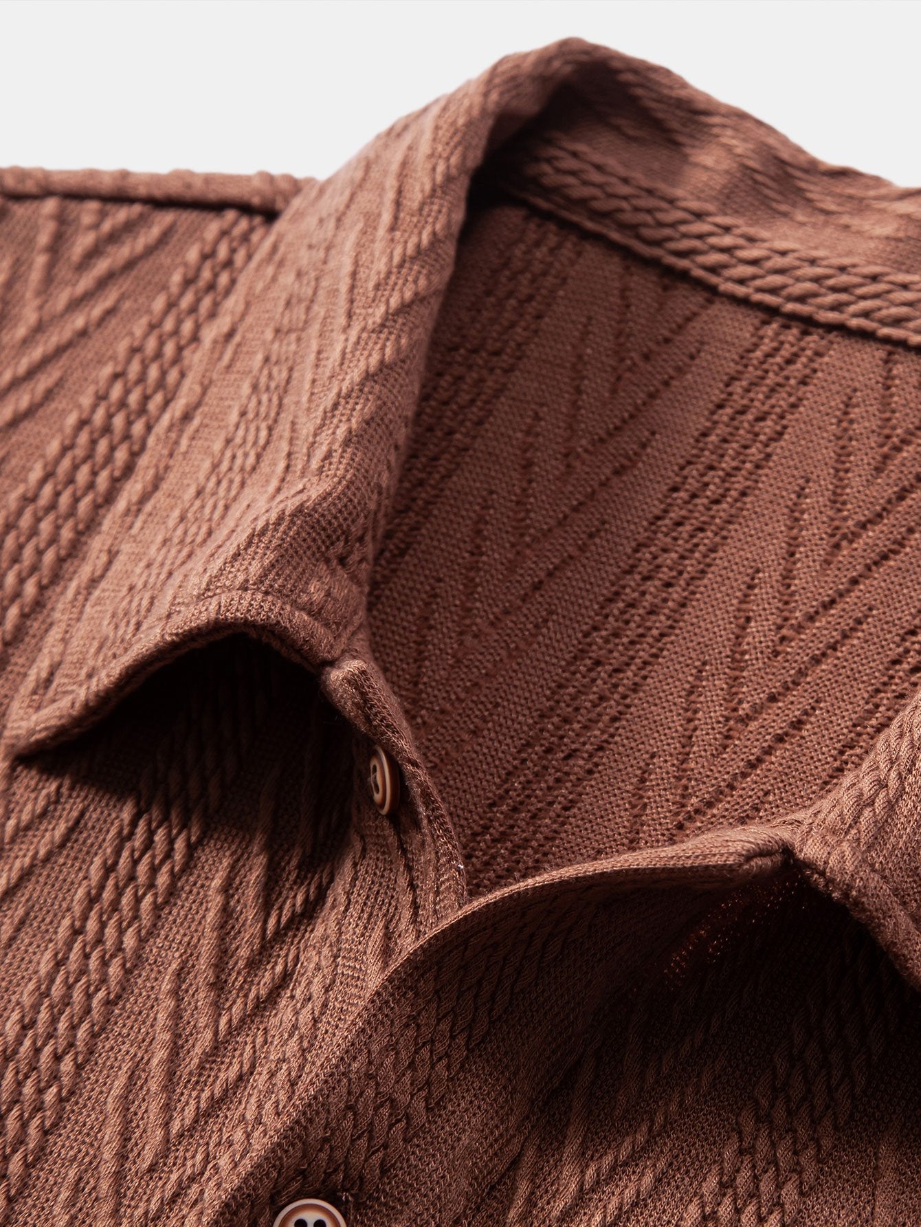 Polo jacquard géométrique tricoté – Chemise décontractée pour homme