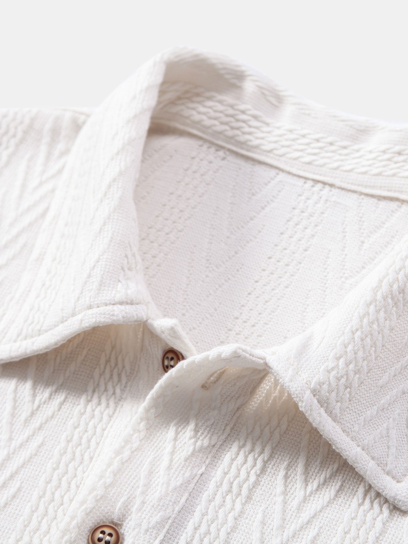 Polo jacquard géométrique tricoté – Chemise décontractée pour homme