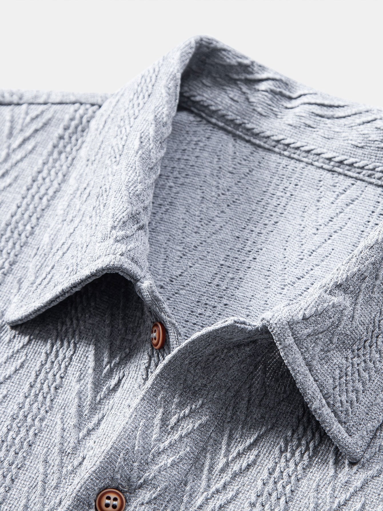 Polo jacquard géométrique tricoté – Chemise décontractée pour homme