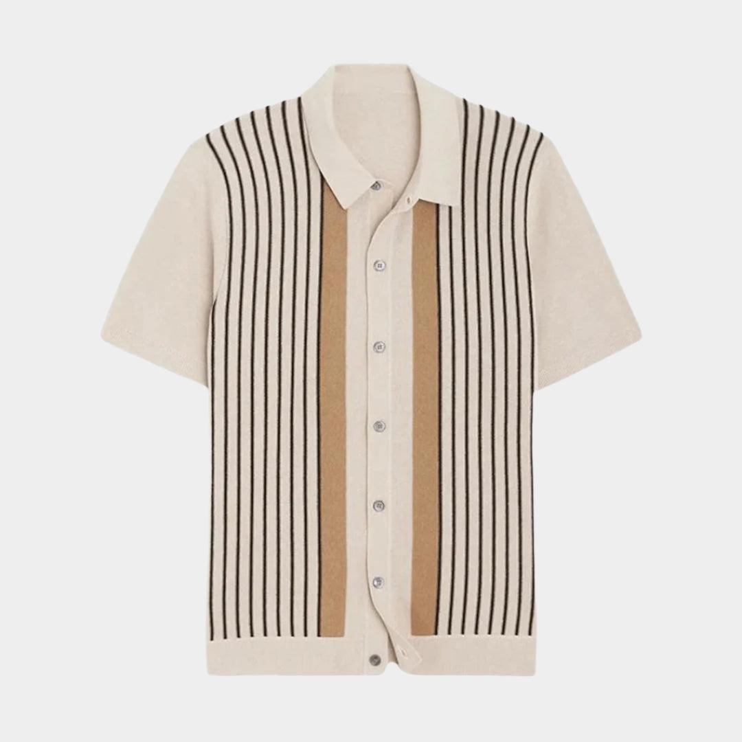 Polo rayé en maille pour homme – Style estival léger