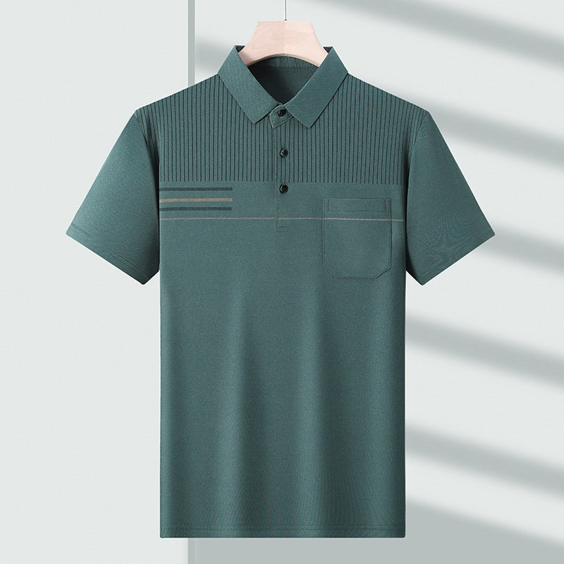 Polo respirant en maille rayée – Vêtements d'été légers pour homme