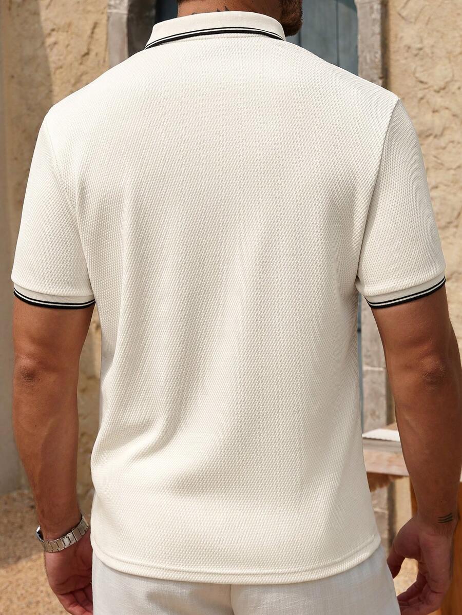 Polo uni à manches courtes - Mode décontractée pour homme en été