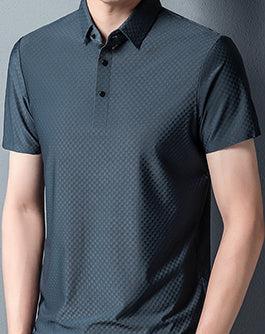 Polo uni pour homme – Coupe slim, respirant et infroissable