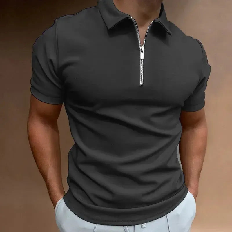 Polo zippé pour homme – Style streetwear décontracté et élégant