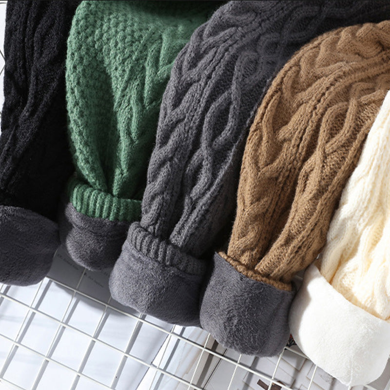 Pull torsadé | Manches longues, col rond, mélange polyester-coton 8