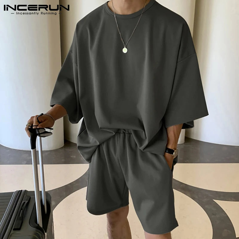 Ensemble deux pièces décontracté et ample pour homme – Tenue streetwear