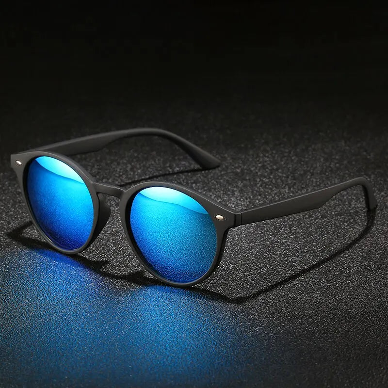 Lunettes de soleil polarisées rondes classiques vintage pour hommes