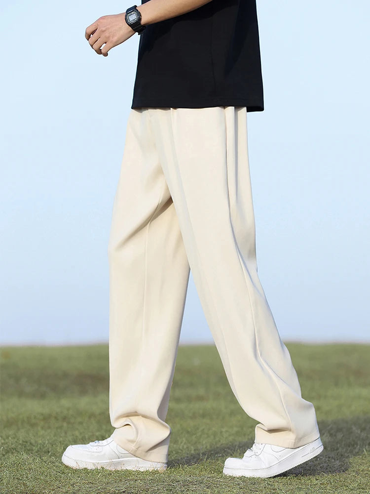 Pantalon ample coréen pour homme – Tenue décontractée d'été semi-large