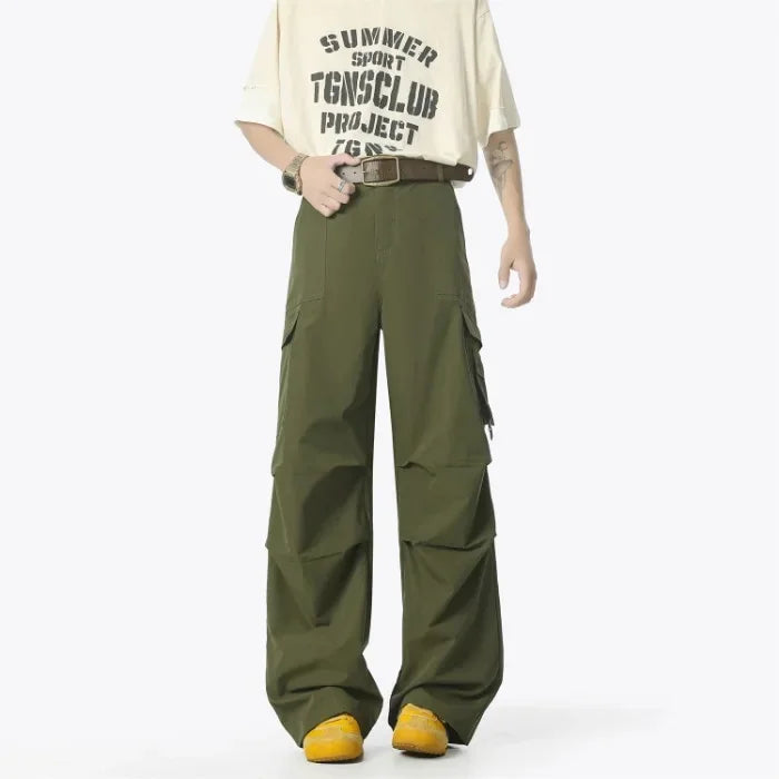 Pantalon cargo multipoches coupe large - Décontracté et professionnel