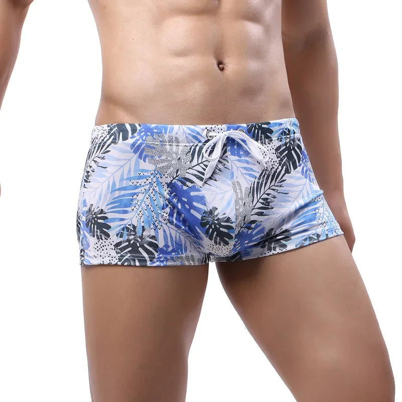 Short courts de bain taille basse pour homme, maillot de bain ajusté