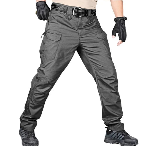 Pantalon cargo tactique multi-poches, style militaire/combat pour homme