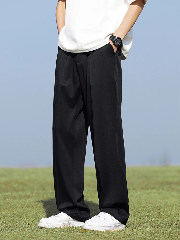 Pantalon ample coréen pour homme – Tenue décontractée d'été semi-large