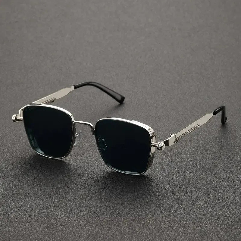 Lunettes de soleil polarisées à monture métallique avec protection UV pour hommes