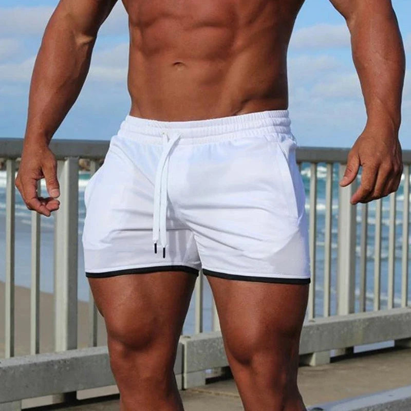 Shorts courts respirants en maille pour hommes - gym, plage, fitness