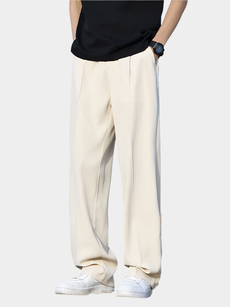 Pantalon ample coréen pour homme – Tenue décontractée d'été semi-large