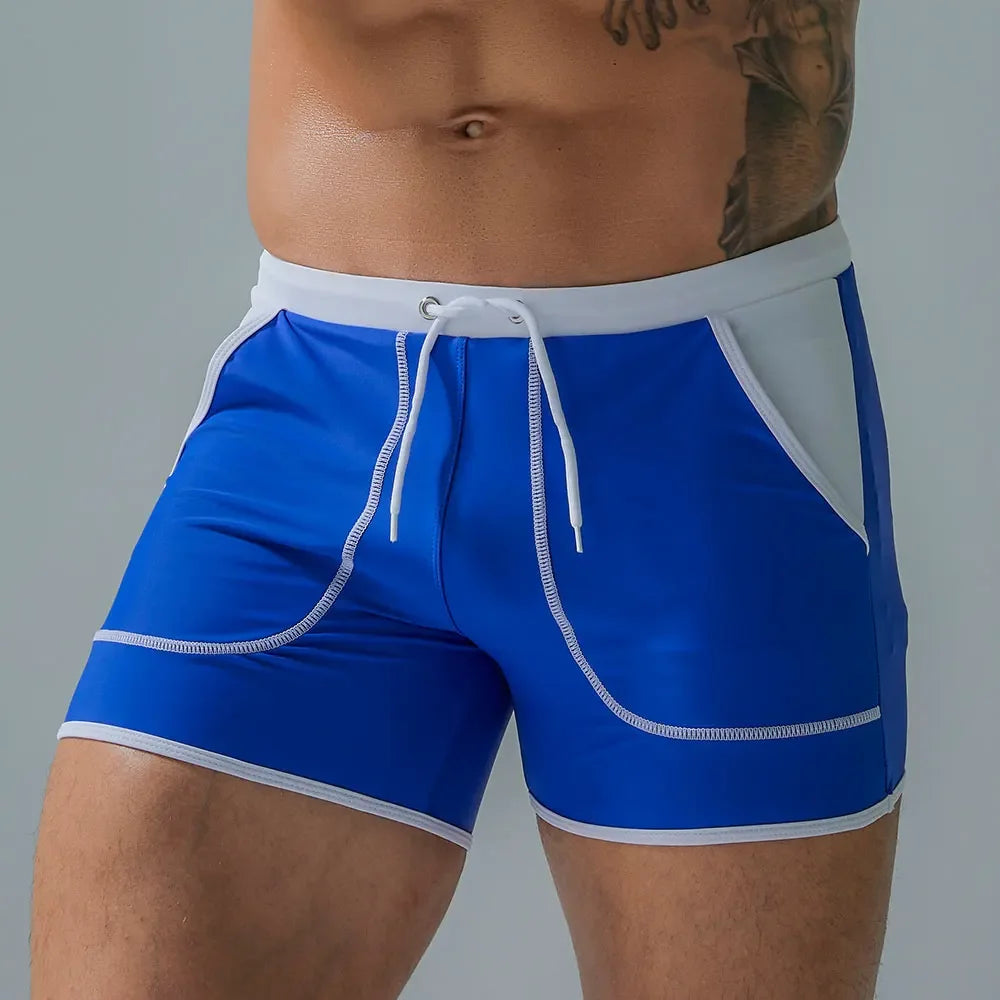 Shorts courts de bain sportif extensible pour homme, idéal pour la plage