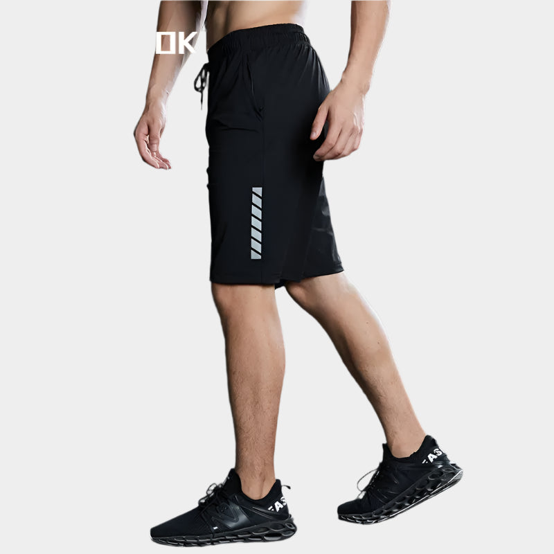 Short de sport ample et respirant à rayures - Entraînement fitness pour homme