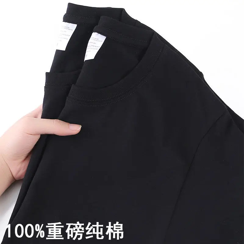 Chemise à col rond ample coton style coréen décontracté été pour hommes