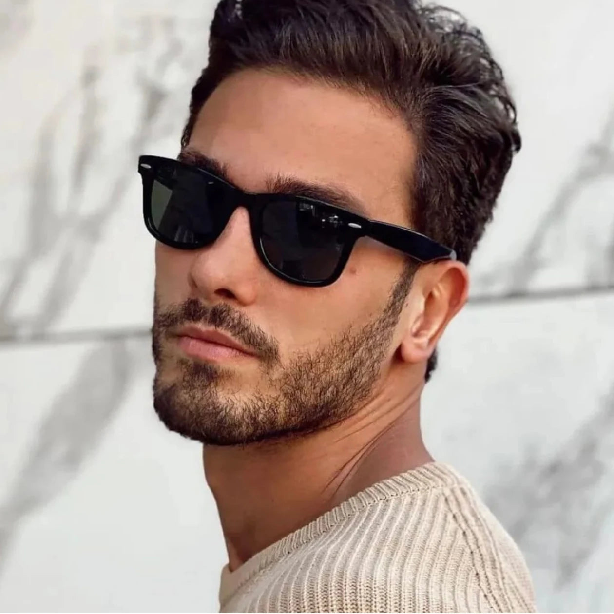 Lunettes de soleil polarisées carrées classiques pour homme - Mode rétro été