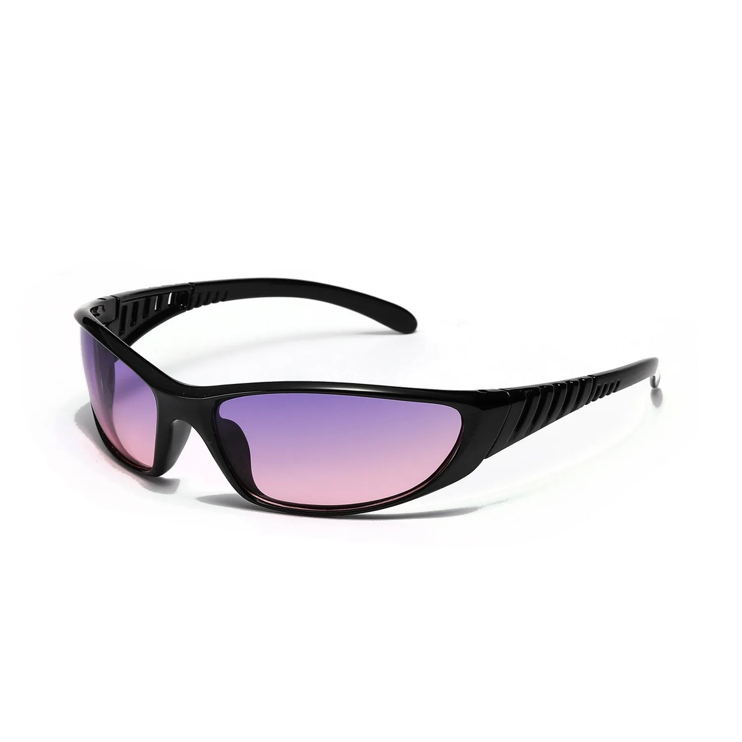 Lunettes de soleil futuristes enveloppantes et techniques avec design creux