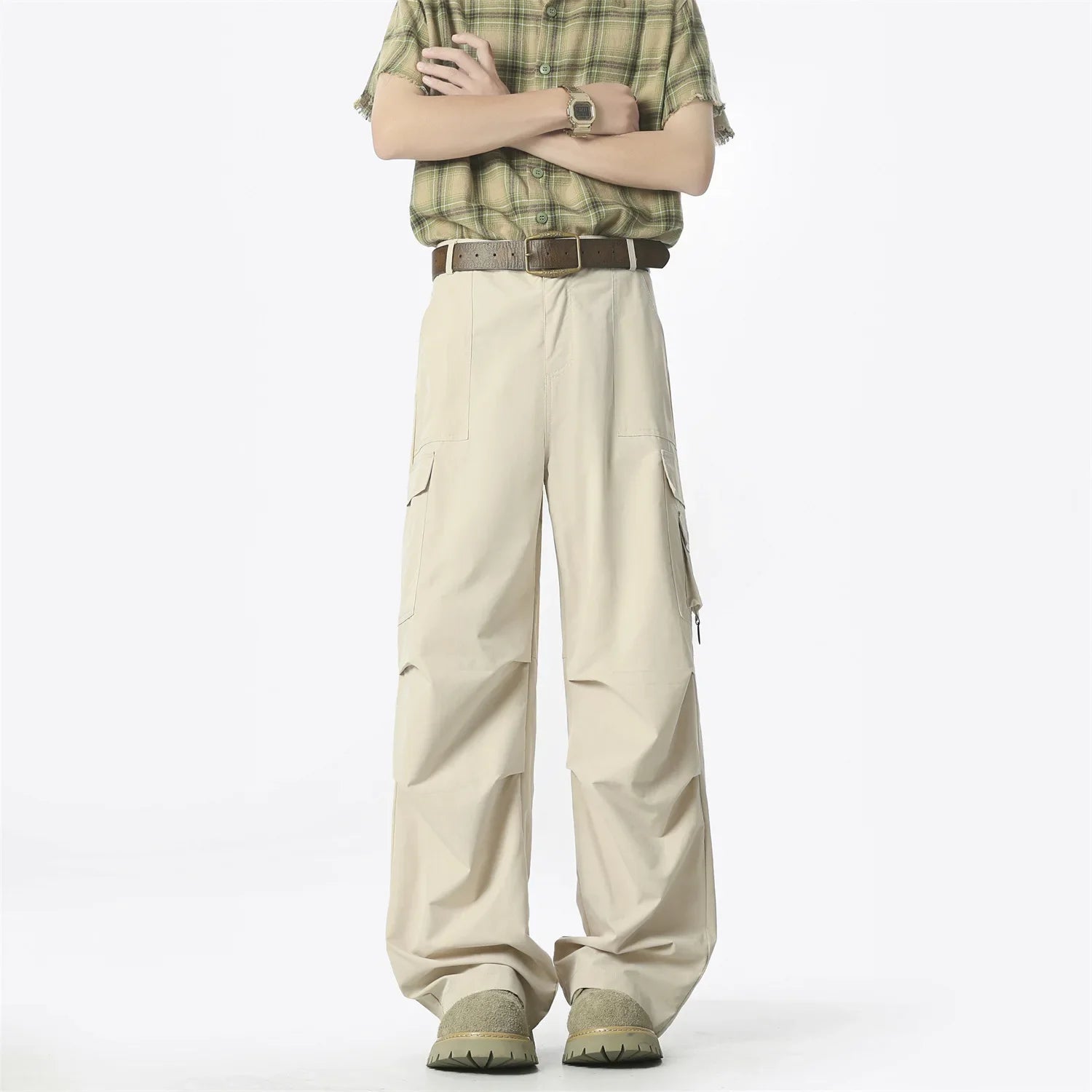 Pantalon cargo multipoches coupe large - Décontracté et professionnel