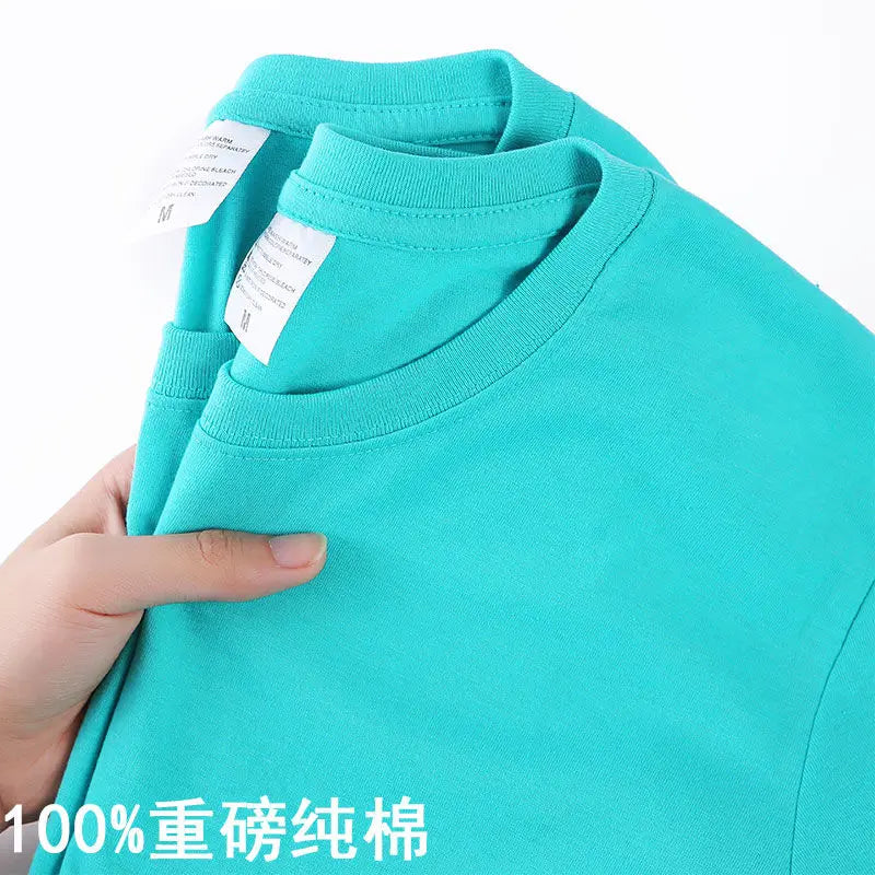 Chemise à col rond ample coton style coréen décontracté été pour hommes