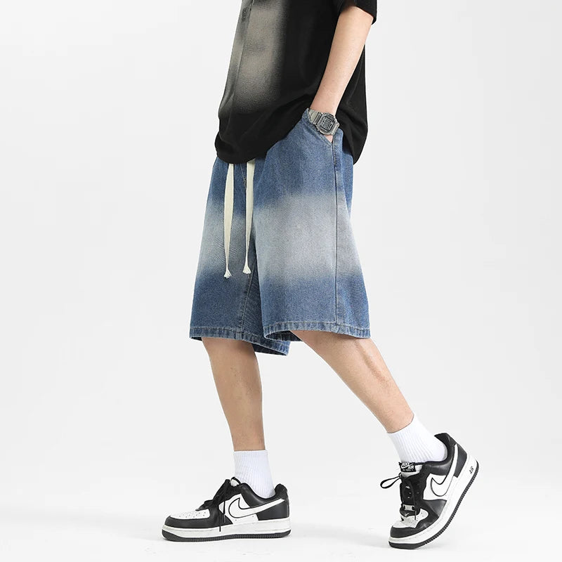 Denim loose short bermuda pour homme – coupe ample et confortable